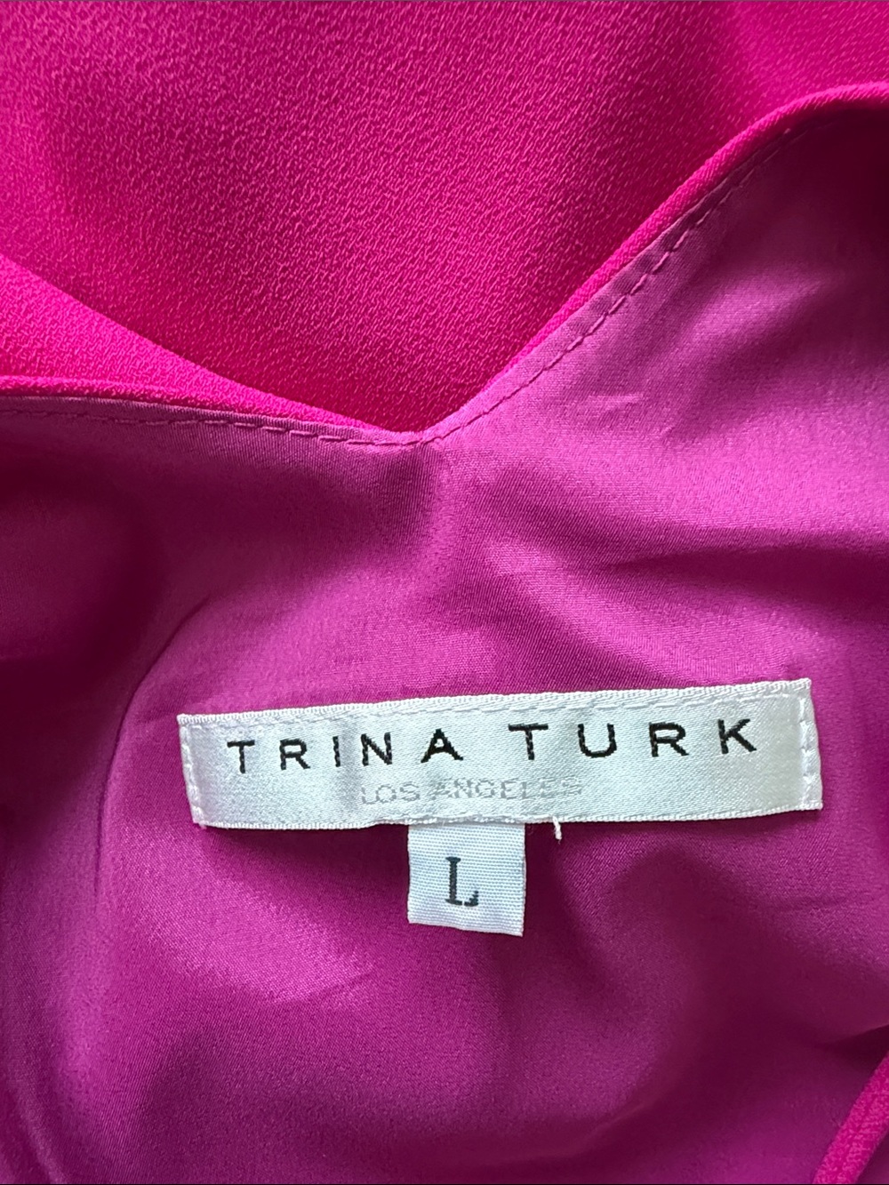 Trina Turk Fuchsia Cape Sleeve Blouse - Picture 5 of 5